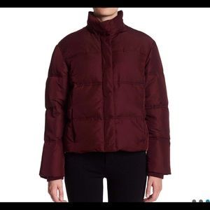 Top shop wine puffer jacket